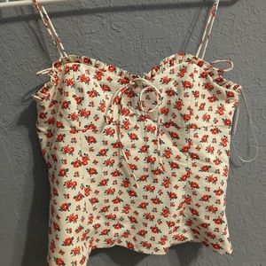 Zara floral bustier top
